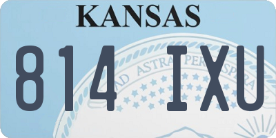 KS license plate 814IXU