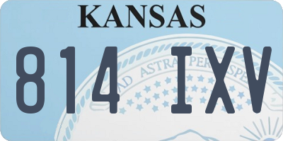 KS license plate 814IXV