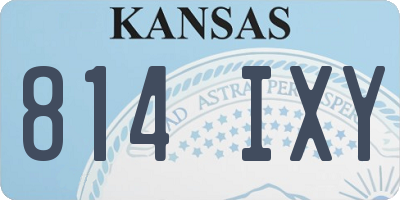 KS license plate 814IXY