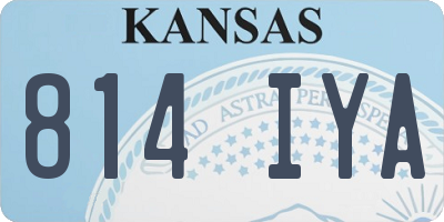 KS license plate 814IYA