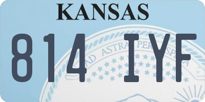 KS license plate 814IYF