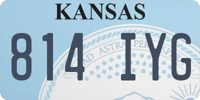KS license plate 814IYG