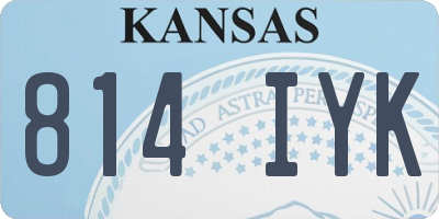 KS license plate 814IYK