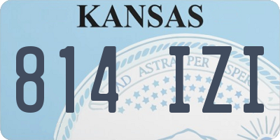KS license plate 814IZI