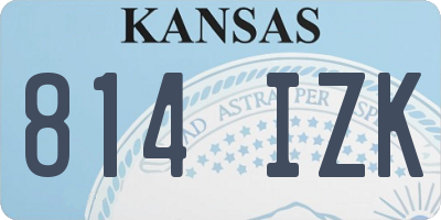 KS license plate 814IZK