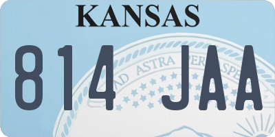 KS license plate 814JAA
