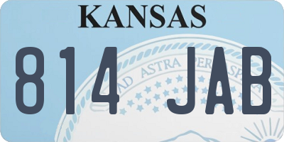 KS license plate 814JAB