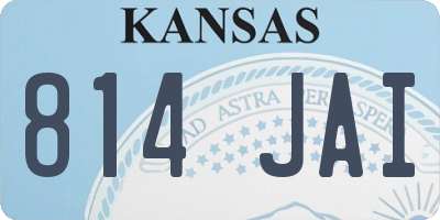 KS license plate 814JAI