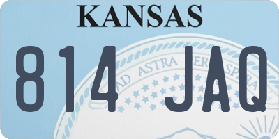 KS license plate 814JAQ