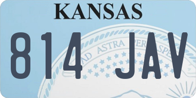 KS license plate 814JAV