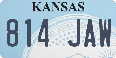KS license plate 814JAW