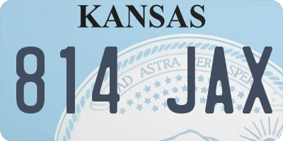 KS license plate 814JAX