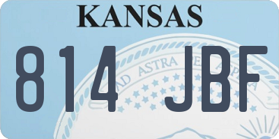 KS license plate 814JBF