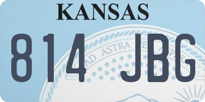 KS license plate 814JBG