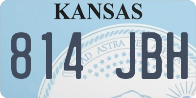 KS license plate 814JBH
