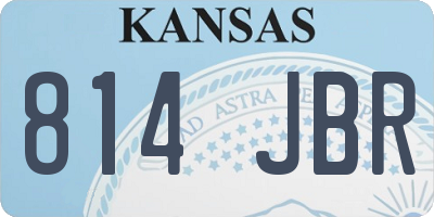 KS license plate 814JBR