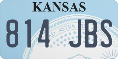 KS license plate 814JBS