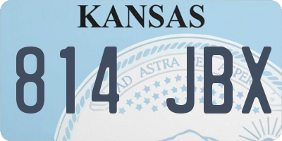 KS license plate 814JBX