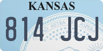 KS license plate 814JCJ