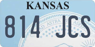 KS license plate 814JCS