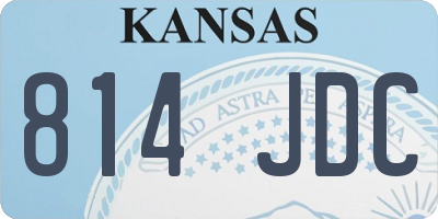 KS license plate 814JDC