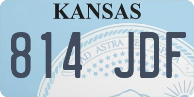 KS license plate 814JDF