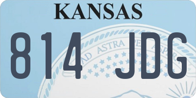 KS license plate 814JDG