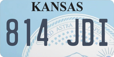 KS license plate 814JDI