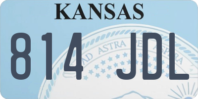 KS license plate 814JDL