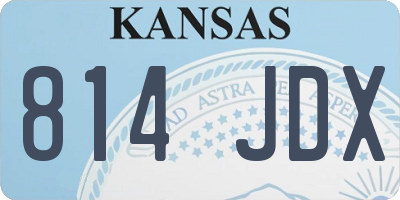 KS license plate 814JDX