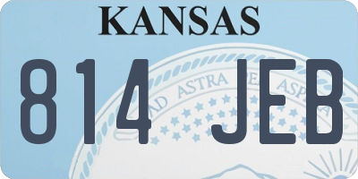 KS license plate 814JEB