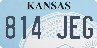 KS license plate 814JEG