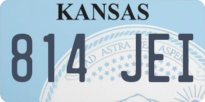 KS license plate 814JEI