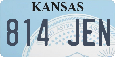 KS license plate 814JEN