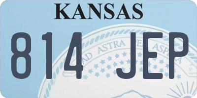 KS license plate 814JEP