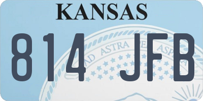 KS license plate 814JFB