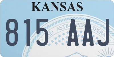 KS license plate 815AAJ