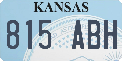 KS license plate 815ABH