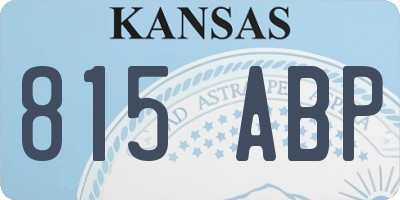 KS license plate 815ABP