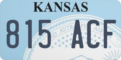 KS license plate 815ACF