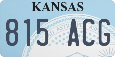 KS license plate 815ACG