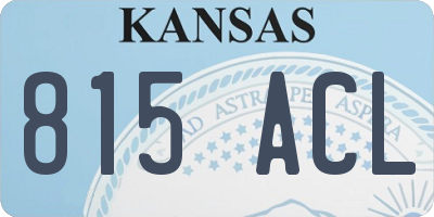 KS license plate 815ACL