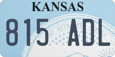 KS license plate 815ADL