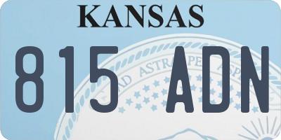 KS license plate 815ADN