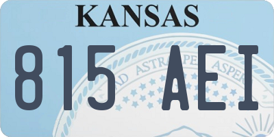 KS license plate 815AEI