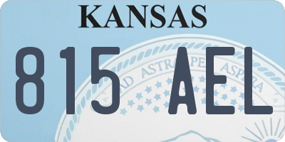 KS license plate 815AEL