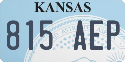 KS license plate 815AEP