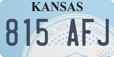 KS license plate 815AFJ