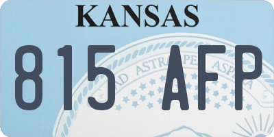 KS license plate 815AFP