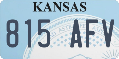 KS license plate 815AFV